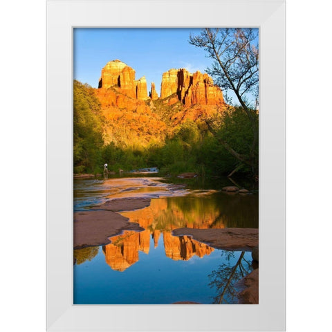 Cathedral Rock-Sedona-Arizona-USA White Modern Wood Framed Art Print by Miller, Anna