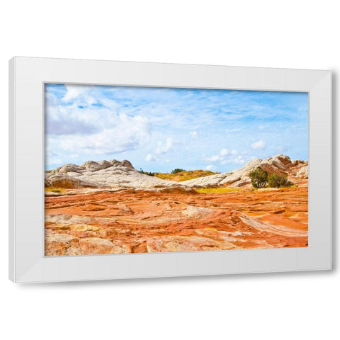 USA-Arizona-Vermilion Cliffs National Monument White Pocket White Modern Wood Framed Art Print by Friel, Bernard