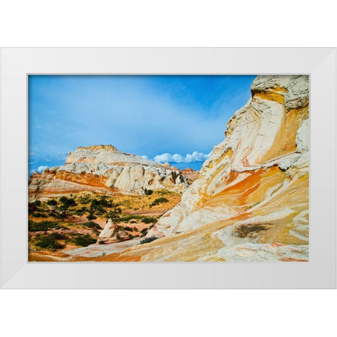 USA-Arizona-Vermilion Cliffs National Monument White Pocket White Modern Wood Framed Art Print by Friel, Bernard