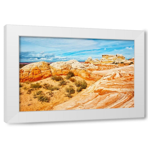 USA-Arizona-Vermilion Cliffs National Monument White Pocket White Modern Wood Framed Art Print by Friel, Bernard