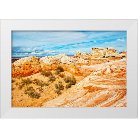 USA-Arizona-Vermilion Cliffs National Monument White Pocket White Modern Wood Framed Art Print by Friel, Bernard