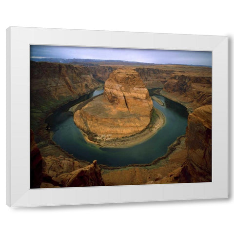 AZ, Horseshoe Bend of the Colorado River White Modern Wood Framed Art Print by Zuckerman, Jim