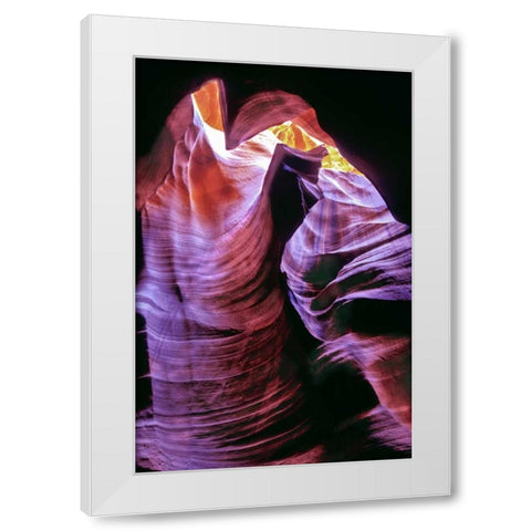 Arizona, Slot canyon in Upper Antelope Canyon White Modern Wood Framed Art Print by Welling, Dave