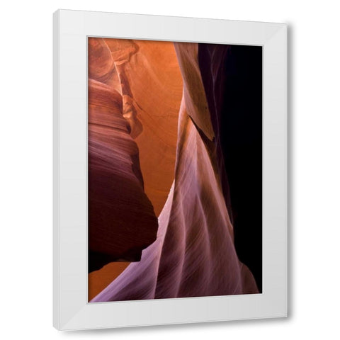 AZ, Upper Antelope Canyon Patterns in sandstone White Modern Wood Framed Art Print by Rotenberg, Nancy