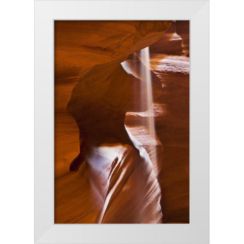 AZ Falling sand in  Upper Antelope Canyon White Modern Wood Framed Art Print by Rotenberg, Nancy