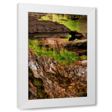 AZ, Sedona, Verdee Valley Spring reflections White Modern Wood Framed Art Print by OBrien, Jay