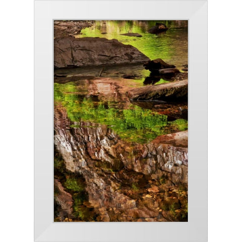 AZ, Sedona, Verdee Valley Spring reflections White Modern Wood Framed Art Print by OBrien, Jay