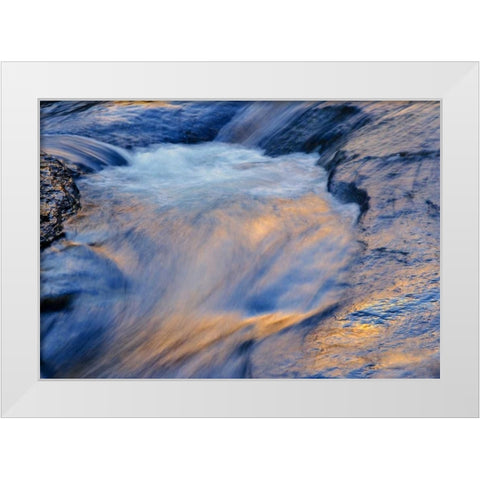 Arizona, Sedona Reflections on water over rock White Modern Wood Framed Art Print by OBrien, Jay