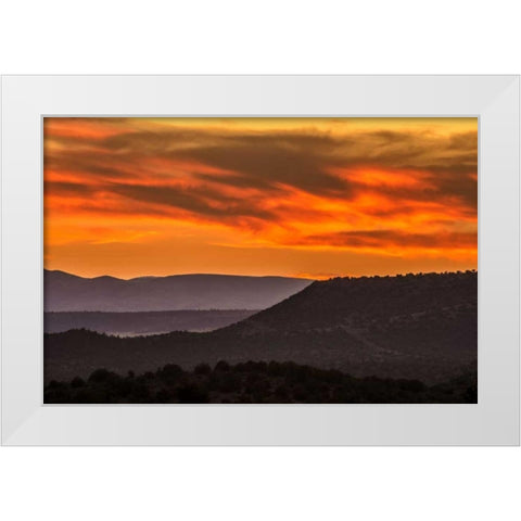 Arizona, Grand Canyon Sunset landscape White Modern Wood Framed Art Print by OBrien, Jay