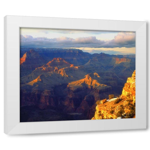 USA, Arizona, Grand Canyon NP in winter White Modern Wood Framed Art Print by Talbot Frank, Christopher