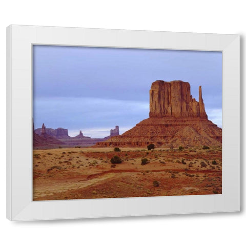 Arizona Sandstone formations in Monument Valley White Modern Wood Framed Art Print by Talbot Frank, Christopher