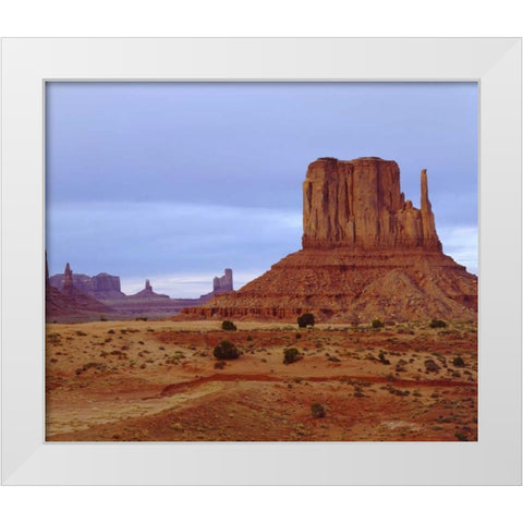 Arizona Sandstone formations in Monument Valley White Modern Wood Framed Art Print by Talbot Frank, Christopher