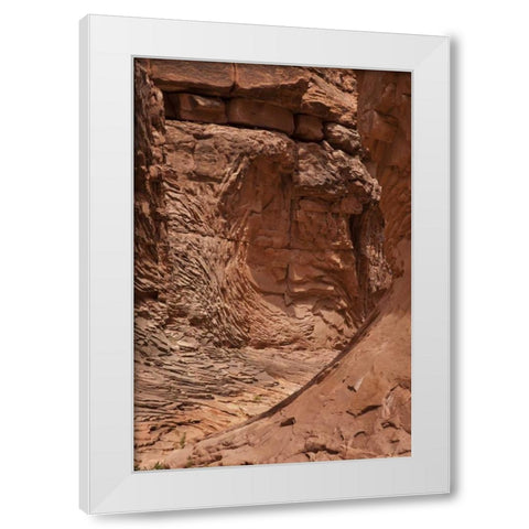 AZ, Grand Canyon, Pattern in sandstone formations White Modern Wood Framed Art Print by Grall, Don