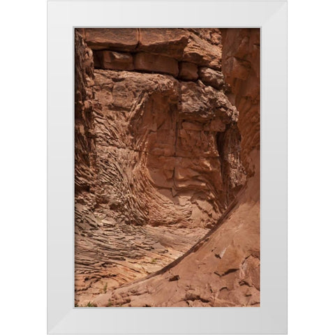 AZ, Grand Canyon, Pattern in sandstone formations White Modern Wood Framed Art Print by Grall, Don