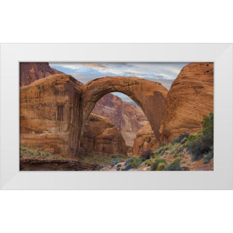 Arizona Rainbow Bridge arch in Glen Canyon NRA White Modern Wood Framed Art Print by Paulson, Don