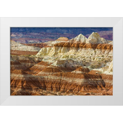 Arizona A desert area called Toad Stools White Modern Wood Framed Art Print by Paulson, Don