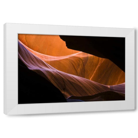 AZ, Sandstone formations in Antelope Canyon White Modern Wood Framed Art Print by Rotenberg, Nancy