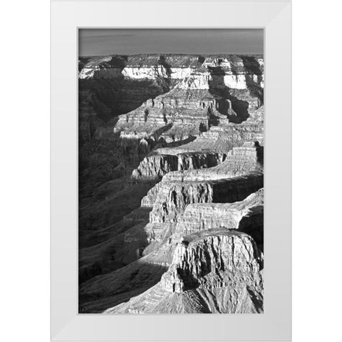 AZ, Grand Canyon, Landscape of eroded formations White Modern Wood Framed Art Print by Flaherty, Dennis