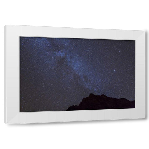 AZ, Grand Canyon, The Milky Way over the rim White Modern Wood Framed Art Print by Grall, Don