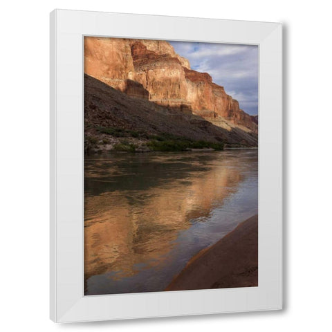 AZ, Grand Canyon, Colorado River at sunset White Modern Wood Framed Art Print by Grall, Don