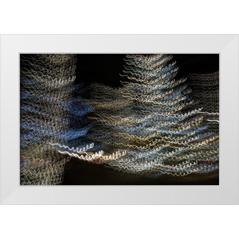 USA-Arizona-Buckeye-Abstract of Christmas tree at night White Modern Wood Framed Art Print by Jaynes Gallery