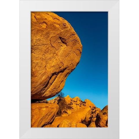 Jumbled granite boulders at Council Rocks in the Dragoon Mountains in the Coronado National Forest- White Modern Wood Framed Art Print by Haney, Chuck