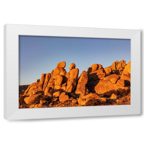 Jumbled granite boulders at Council Rocks in the Dragoon Mountains in the Coronado National Forest- White Modern Wood Framed Art Print by Haney, Chuck