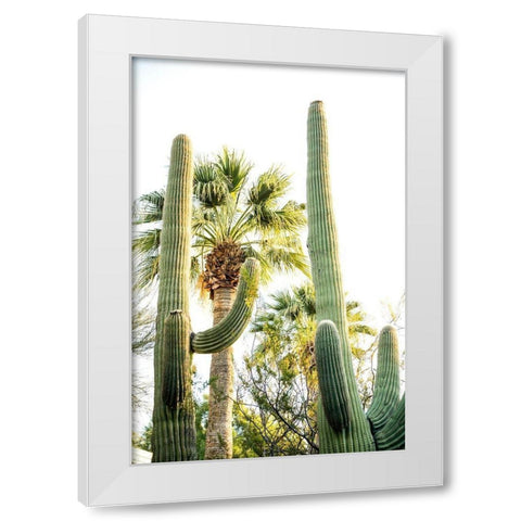 Desert cactus-Carefree-Arizona White Modern Wood Framed Art Print by McRoberts, Julien