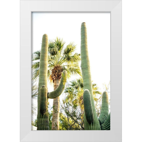 Desert cactus-Carefree-Arizona White Modern Wood Framed Art Print by McRoberts, Julien