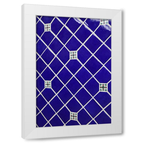 Arizona- USA. Mexican tile wall White Modern Wood Framed Art Print by Sienda, Jolly