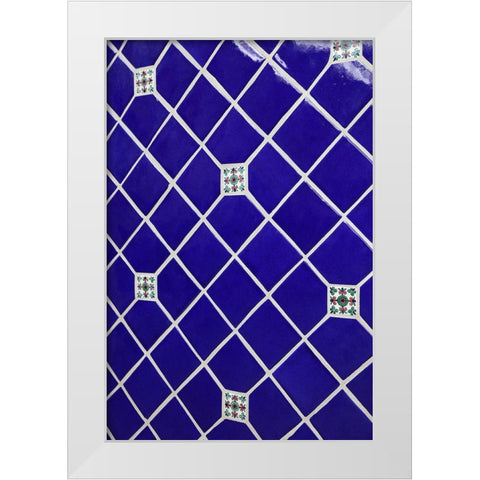 Arizona- USA. Mexican tile wall White Modern Wood Framed Art Print by Sienda, Jolly