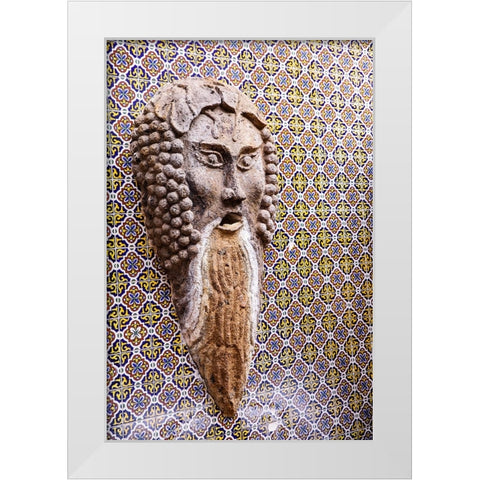 Arizona- USA. Stucco mask White Modern Wood Framed Art Print by Sienda, Jolly