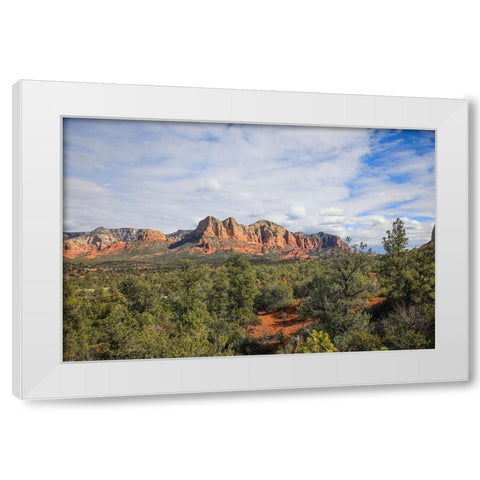 Sedona- Arizona- USA. Sedona red rocks formations White Modern Wood Framed Art Print by Sienda, Jolly