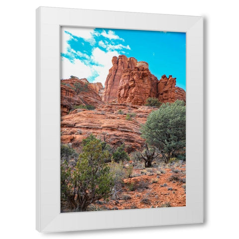 Sedona- Arizona- USA. Red rock formations White Modern Wood Framed Art Print by Sienda, Jolly