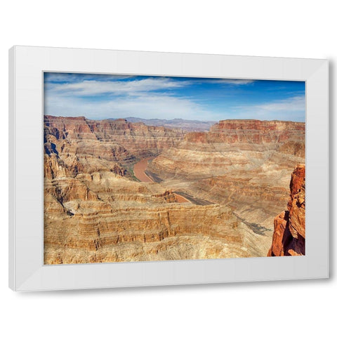 Arizona Grand Canyon West-view with the Colorado River White Modern Wood Framed Art Print by Wild, Jamie and Judy