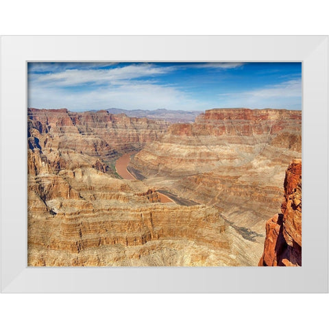 Arizona Grand Canyon West-view with the Colorado River White Modern Wood Framed Art Print by Wild, Jamie and Judy