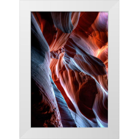 Antelope Canyon-a slot Canyon near page in northern Arizona White Modern Wood Framed Art Print by SMO