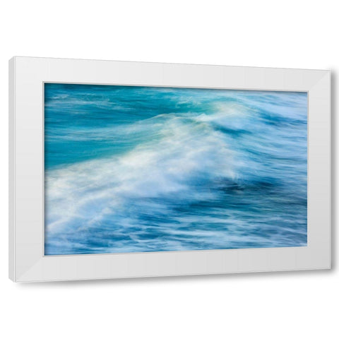 California-La Jolla-Wave abstract White Modern Wood Framed Art Print by Collins, Ann