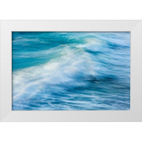 California-La Jolla-Wave abstract White Modern Wood Framed Art Print by Collins, Ann