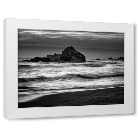 USA-California-Big Sur Dusk at Pfeiffer Beach White Modern Wood Framed Art Print by Collins, Ann