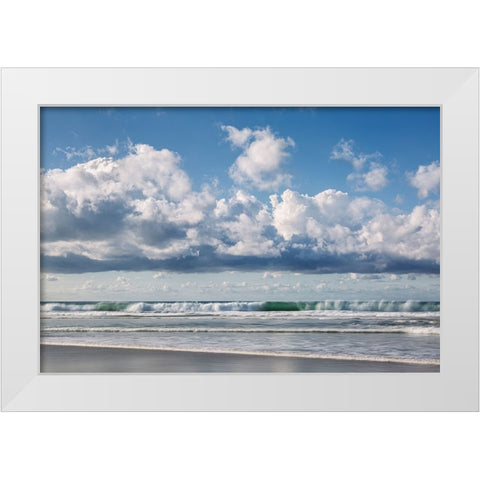 USA-California-La Jolla Waves at La Jolla Shores Beach White Modern Wood Framed Art Print by Collins, Ann