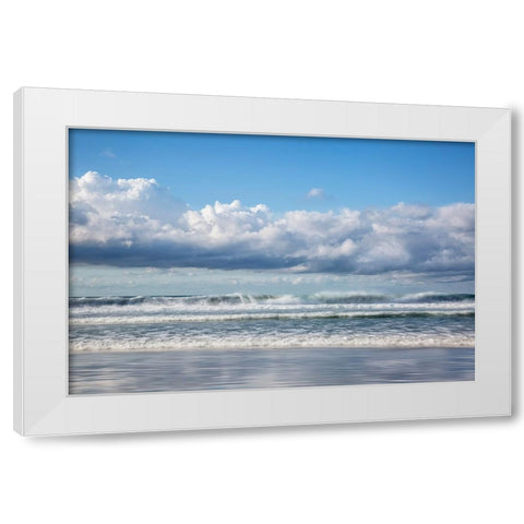 USA-California-La Jolla Waves at La Jolla Shores Beach White Modern Wood Framed Art Print by Collins, Ann