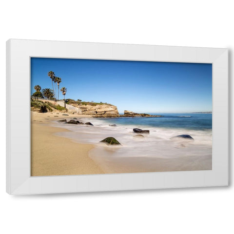 USA-California-La Jolla Quiet morning at La Jolla Cove White Modern Wood Framed Art Print by Collins, Ann