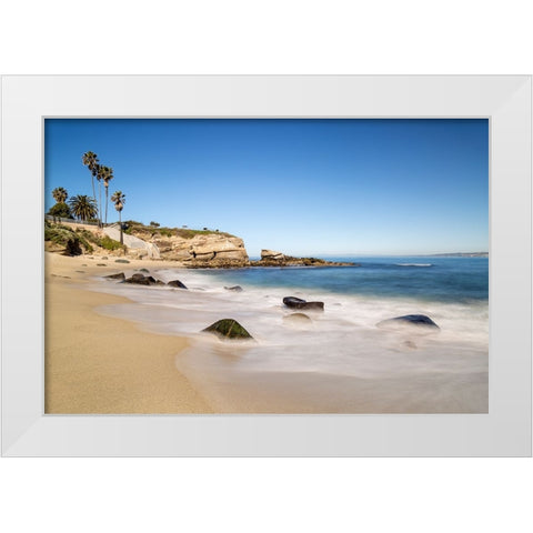 USA-California-La Jolla Quiet morning at La Jolla Cove White Modern Wood Framed Art Print by Collins, Ann