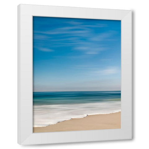 USA-California-La Jolla Ocean abstract blur at Marine Street Beach White Modern Wood Framed Art Print by Collins, Ann