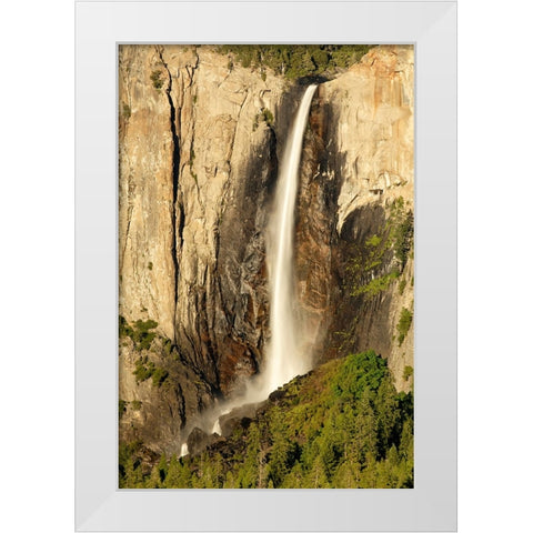 Bridalveil Fall-Yosemite National Park-California White Modern Wood Framed Art Print by Jones, Adam