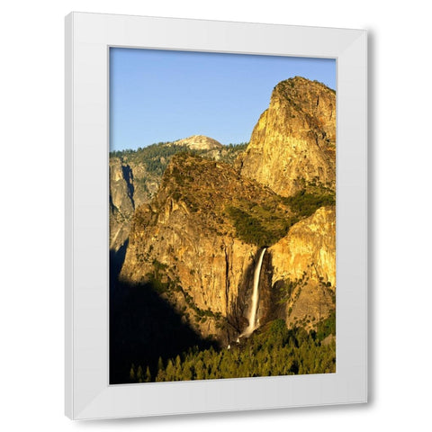 Bridalveil Fall-Yosemite National Park-California White Modern Wood Framed Art Print by Jones, Adam