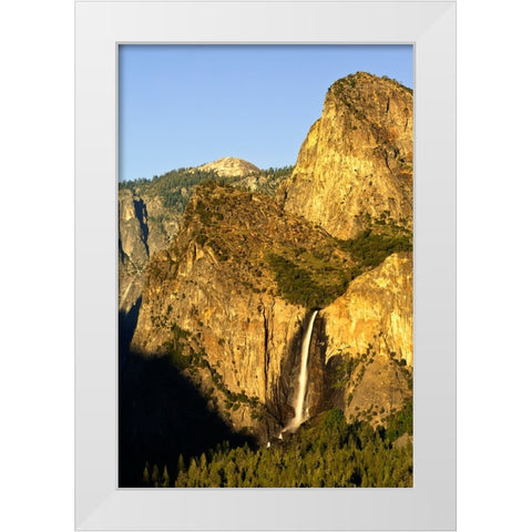 Bridalveil Fall-Yosemite National Park-California White Modern Wood Framed Art Print by Jones, Adam