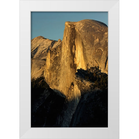 Half Dome at sunset from Glacier Point-Yosemite National Park-California White Modern Wood Framed Art Print by Jones, Adam