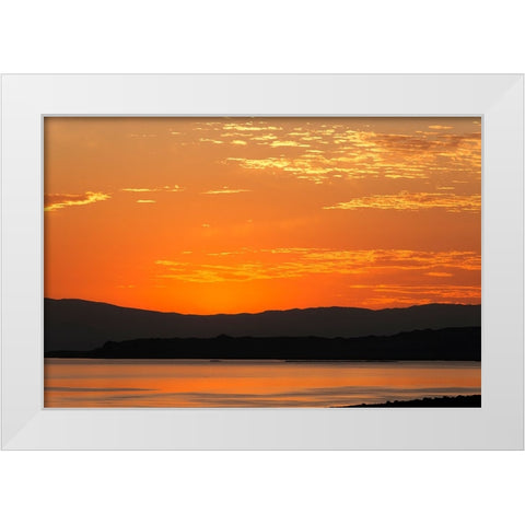Sunrise-Mono Lake-California White Modern Wood Framed Art Print by Jones, Adam